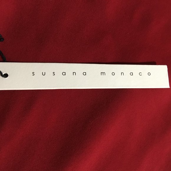 Susana Monaco Red Bodycon Dress One Shoulder - Picture 5 of 7